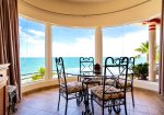 San Felipe Baja Beach House B Villas de Las Palmas  - Living room with views to the beach